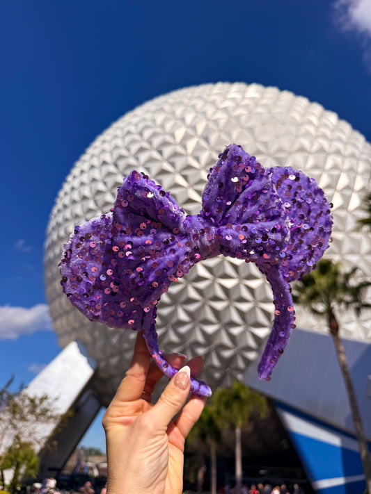 Lilac Sparkle Luxury Sequin Ears