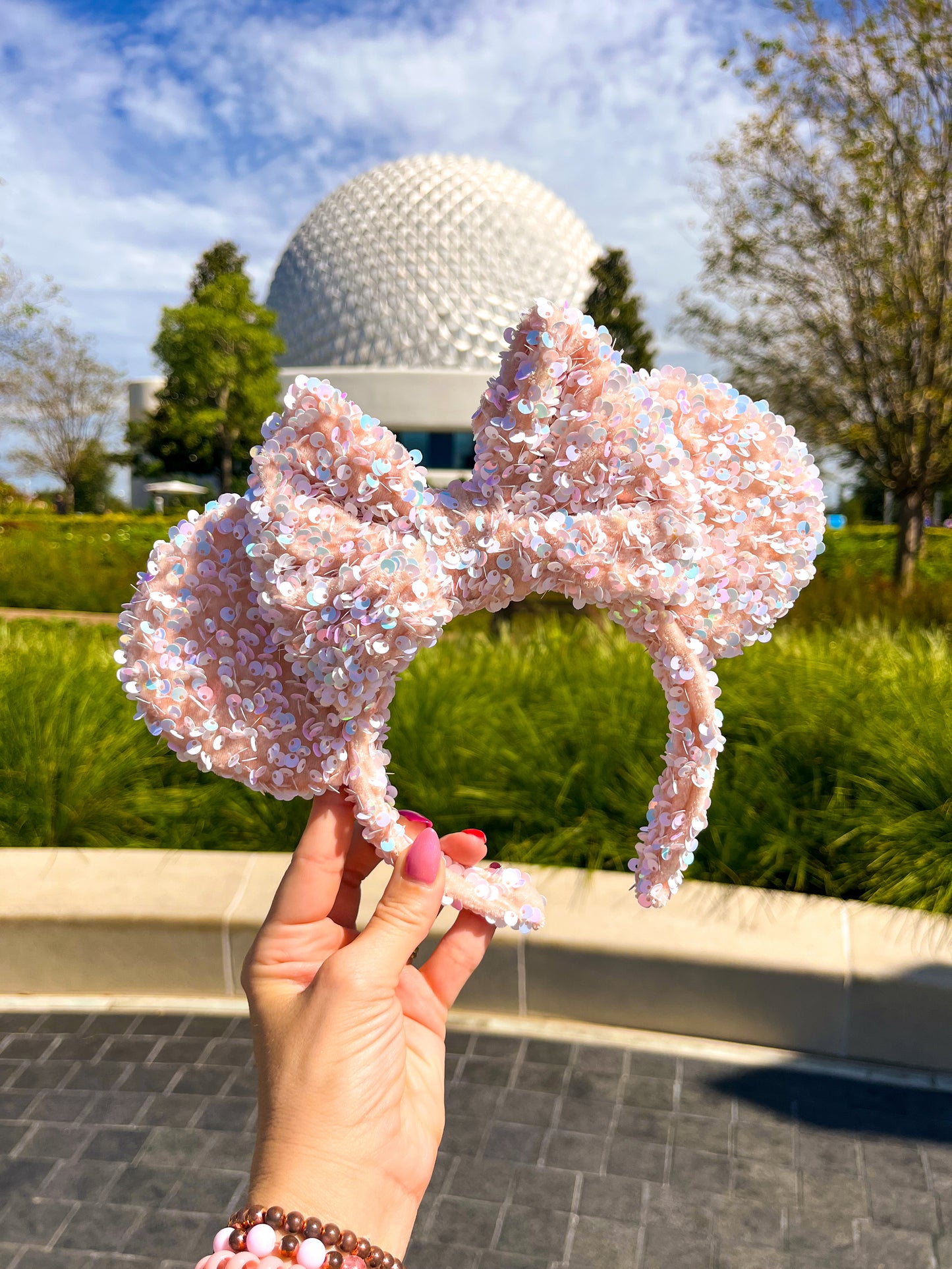 Champagne Sparkle Luxury Sequin Ears