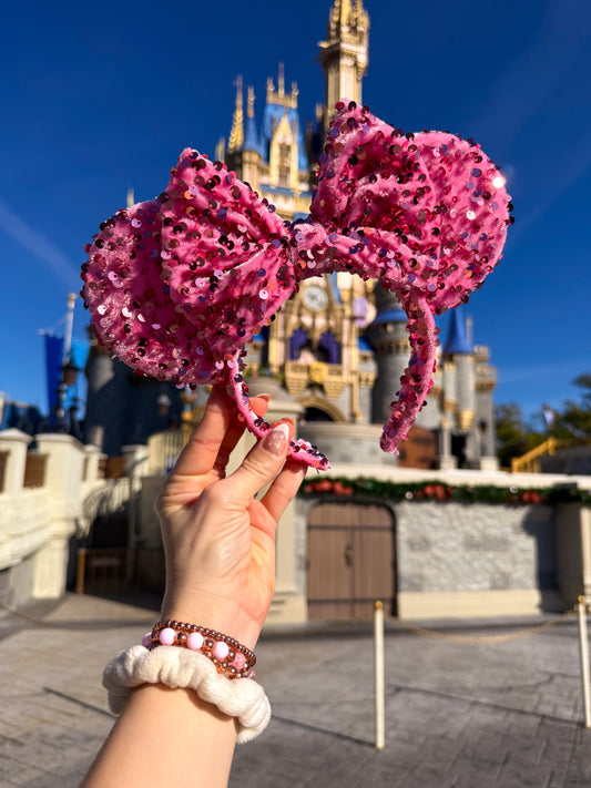 Pink Sparkle Luxury Sequin Ears