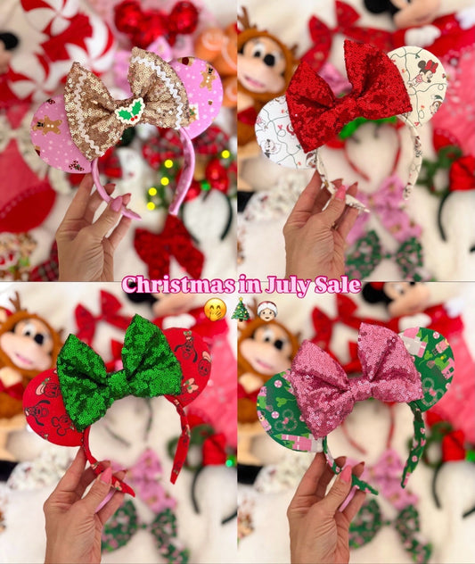 Christmas in July Sale Ears and Bows