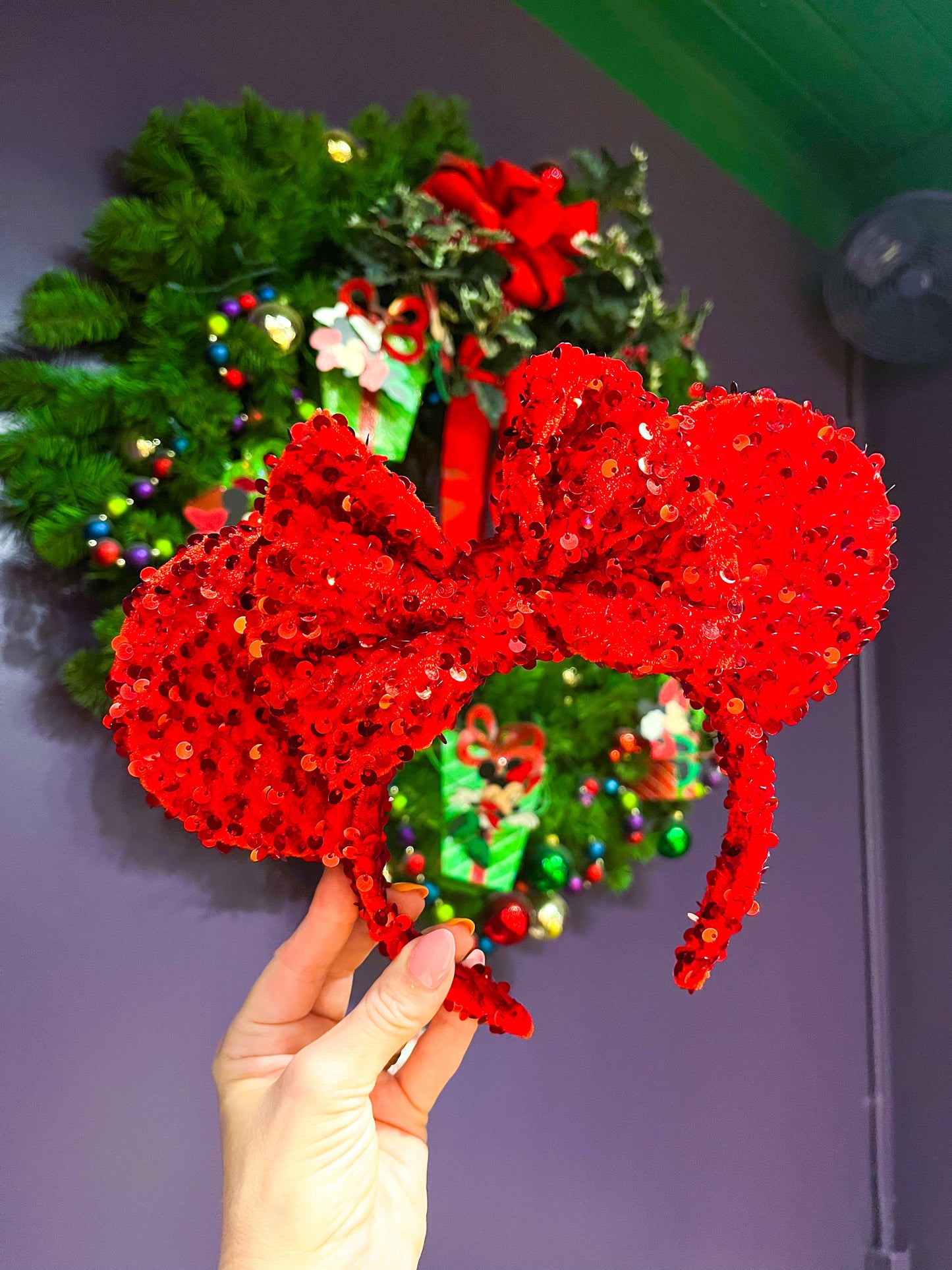 Christmas Red Sparkle Ears
