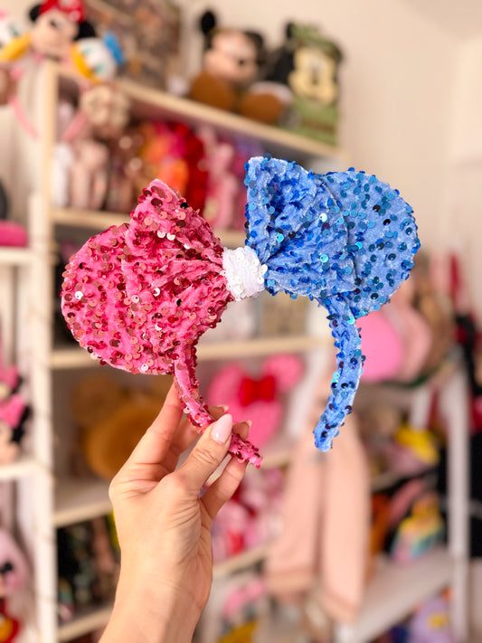 Make it Pink Make it Blue Sparkle Luxury Sequin Ears