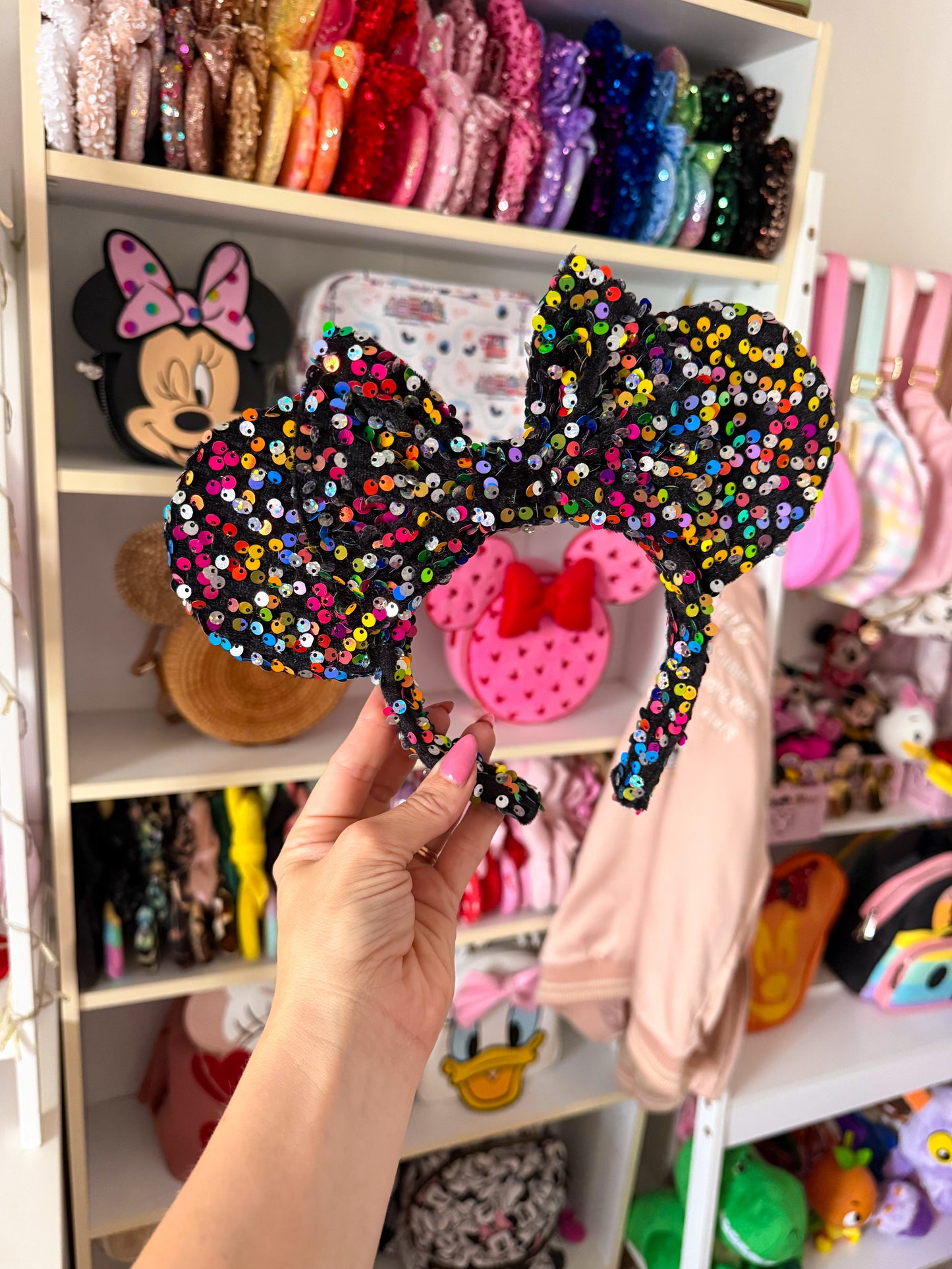 Dark Rainbow Sparkle Luxury Sequin Ears