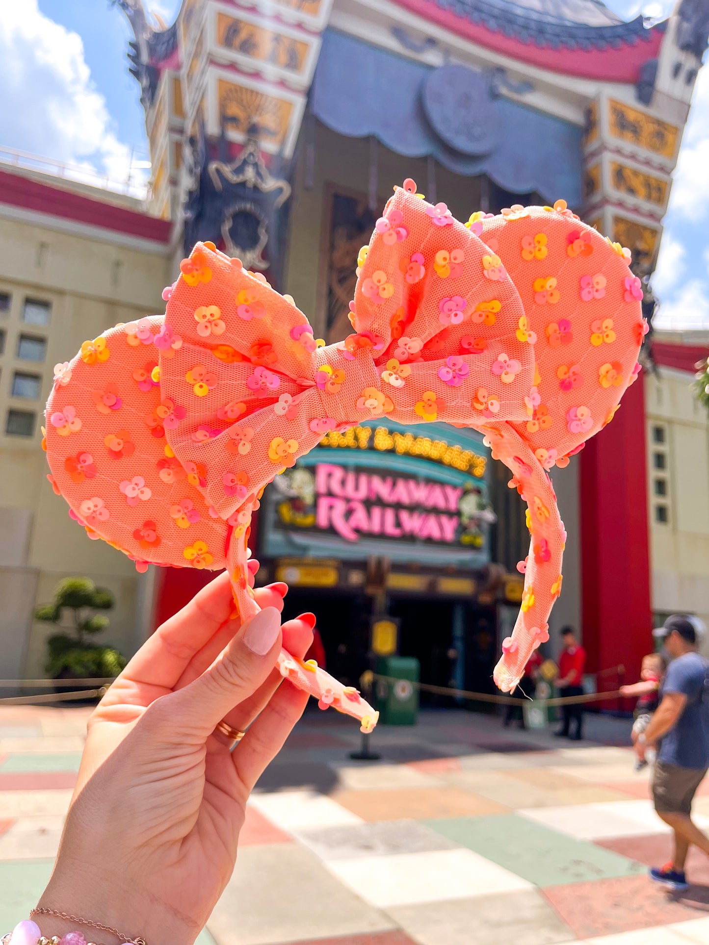 Orange Sequin Ears