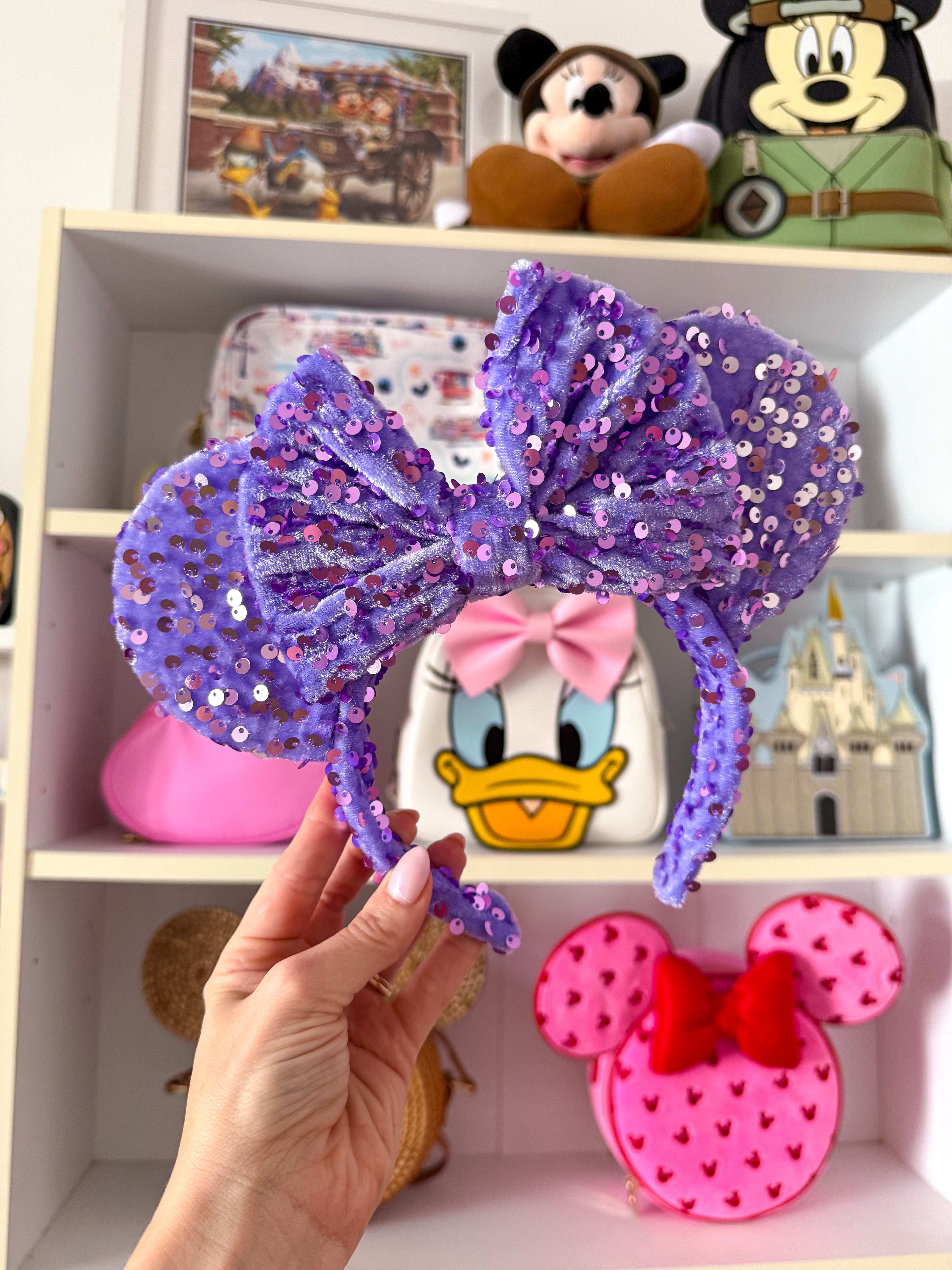 COMING WED 7TH MAY 7PM Lilac Sparkle Luxury Sequin Ears