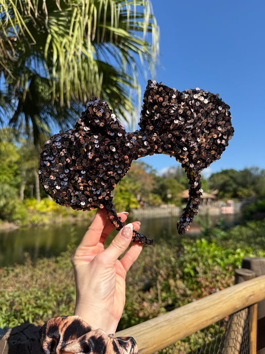 Bronze Sparkle Luxury Sequin Ears