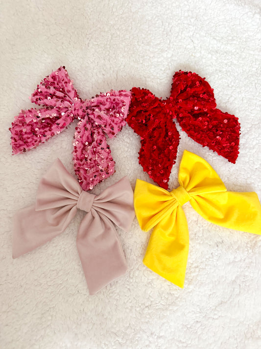 Hair Bows Sequin & Velvet