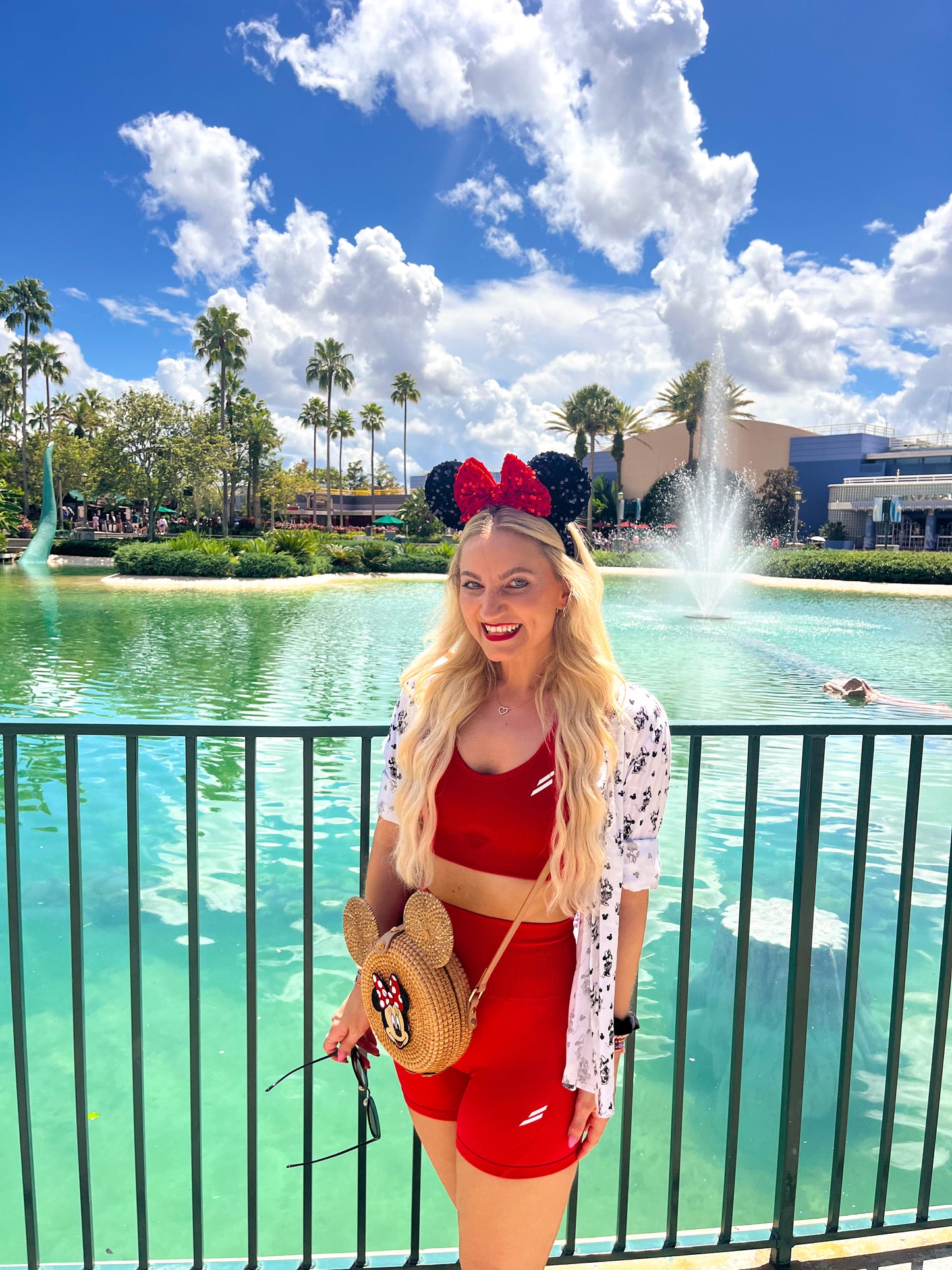 Classic Black and Red Sparkle Luxury Sequin Ears