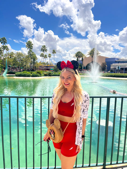 Classic Black and Red Sparkle Luxury Sequin Ears