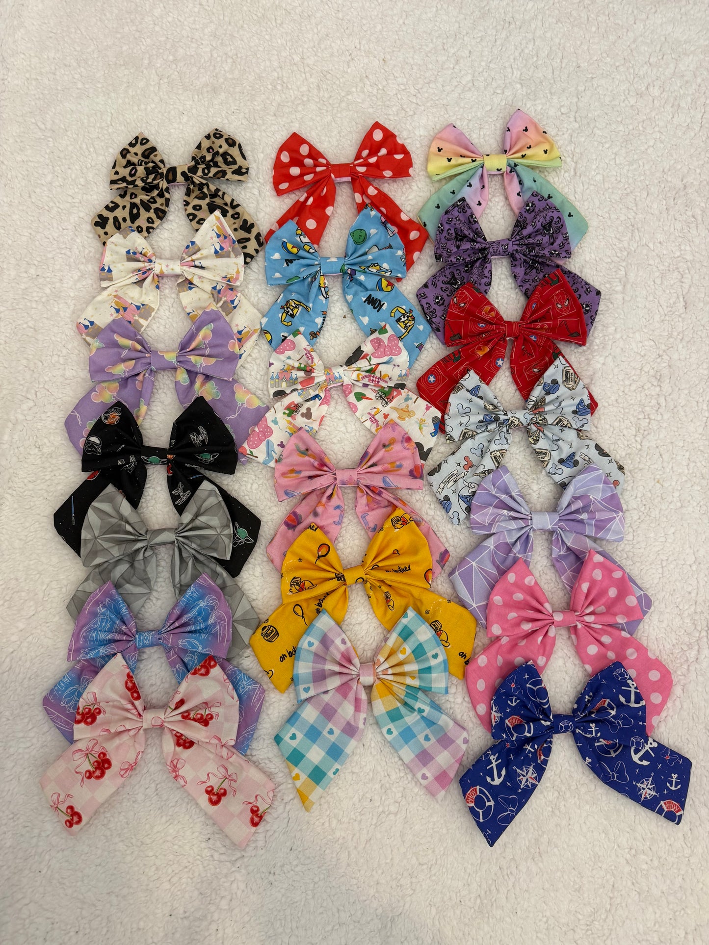 Hair Bows Mouse Prints