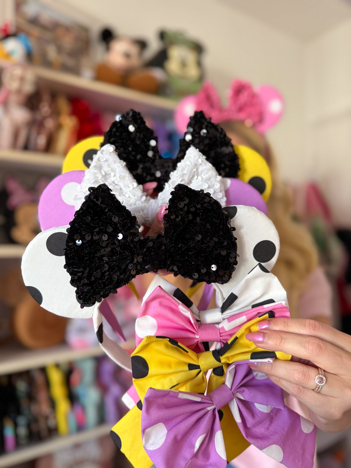 Lilac Polka Dot Ears