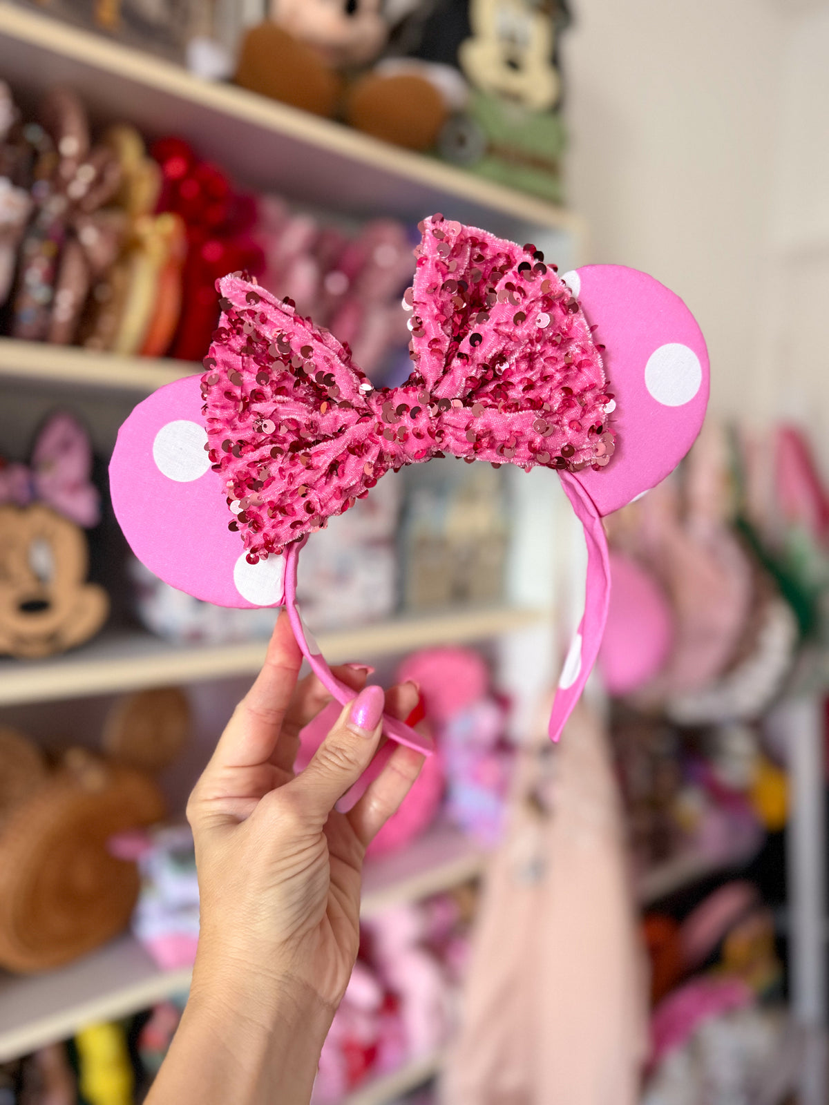 Pink Polka Dot Ears