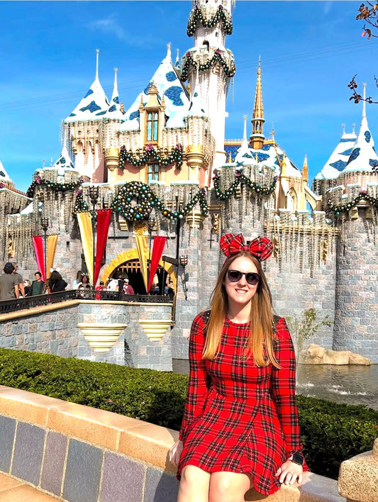 Christmas Plaid Pearl Ears