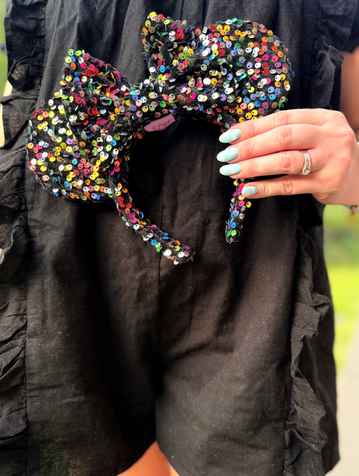 Dark Rainbow Sparkle Luxury Sequin Ears