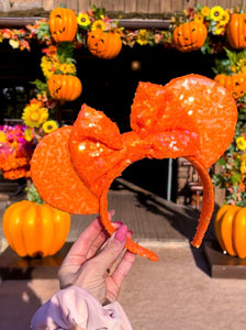 Halloween Orange Sequin Ears