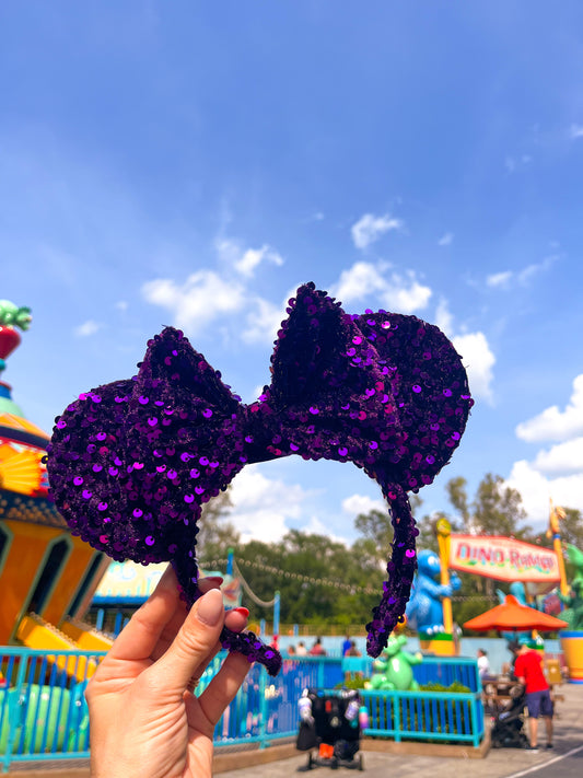 Purple Sparkle Luxury Sequin Ears