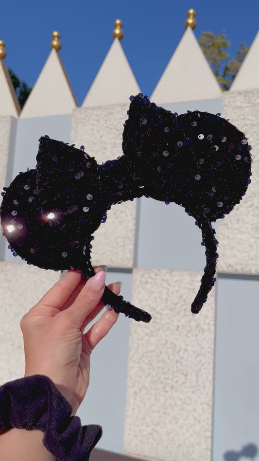 Little Black Sparkle Luxury Sequin Ears