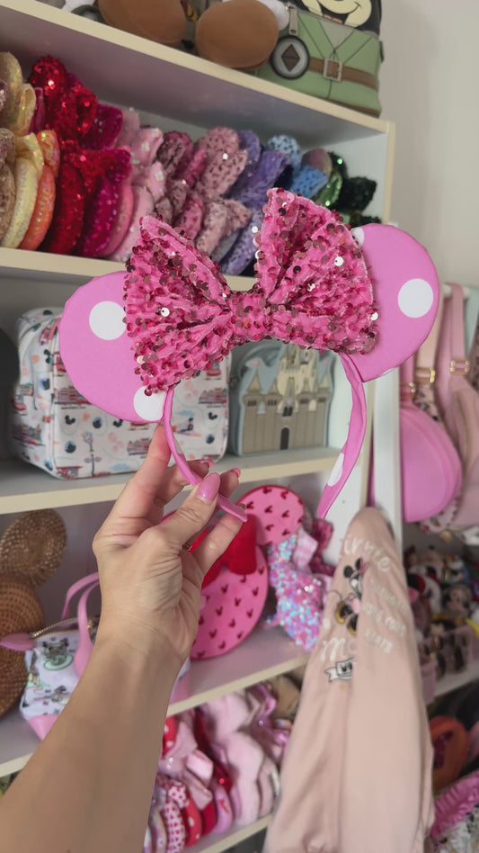 Pink Polka Dot Ears