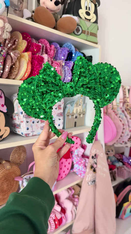 Christmas Green Sparkle Ears