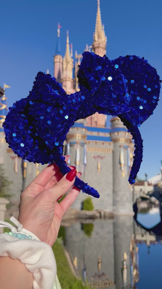 Royal Blue Sparkle Luxury Sequin Ears