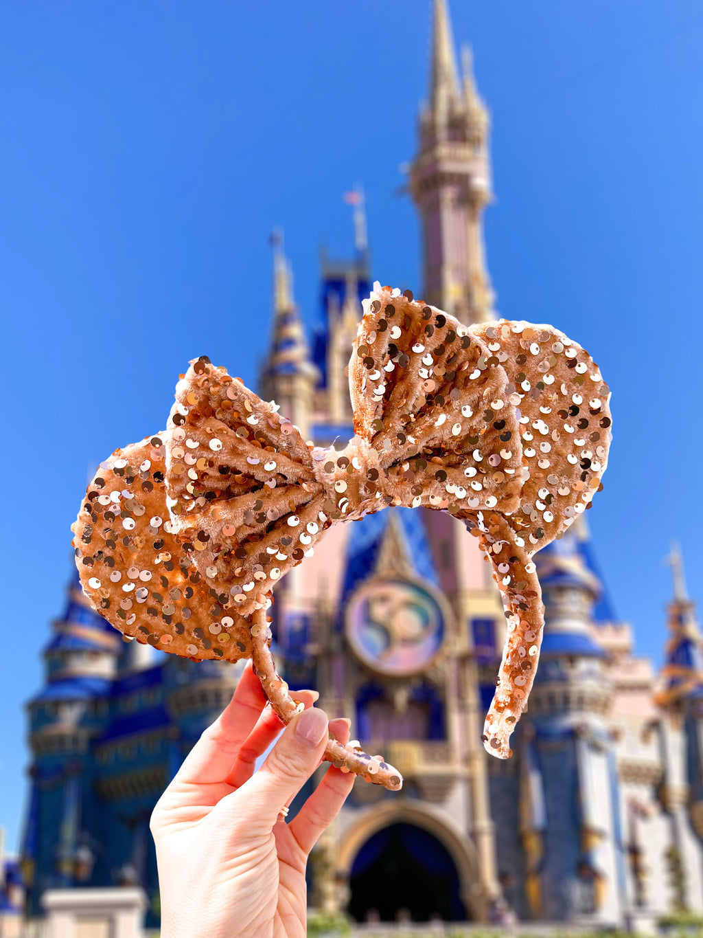 Disney Inspired Rose Gold Sequin Ears