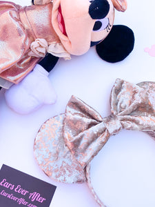 Disney Inspired Minnie Velvet Rose Gold Ears
