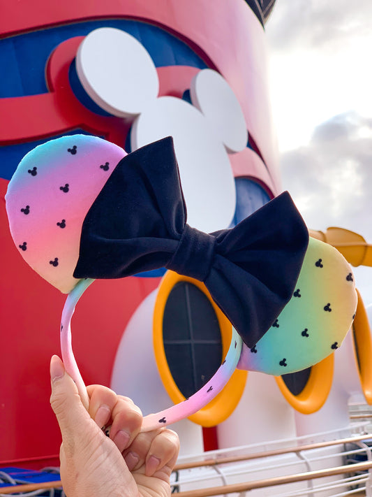 Disney Inspired Pastel Rainbow Mickey Ears
