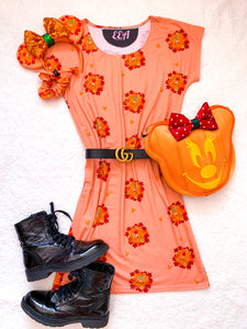 Halloween Orange Harvest Pumpkin Dress Ladies
