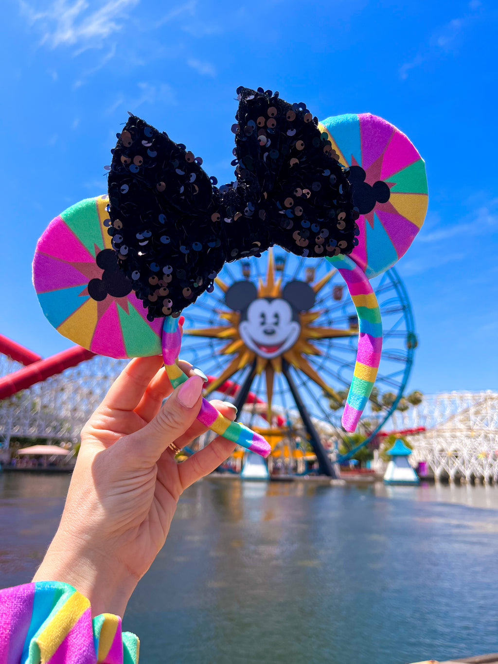 Disney Inspired Mickey DCA Velvet Rainbow Ears