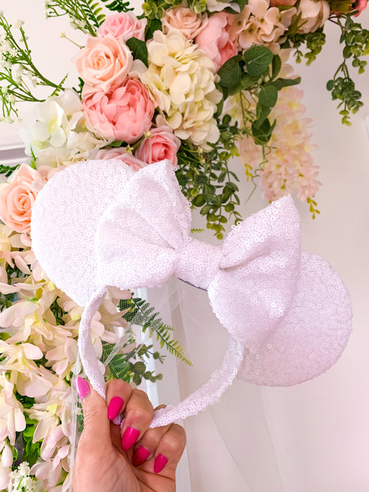 Disney Inspired Bridal Ears with Veil