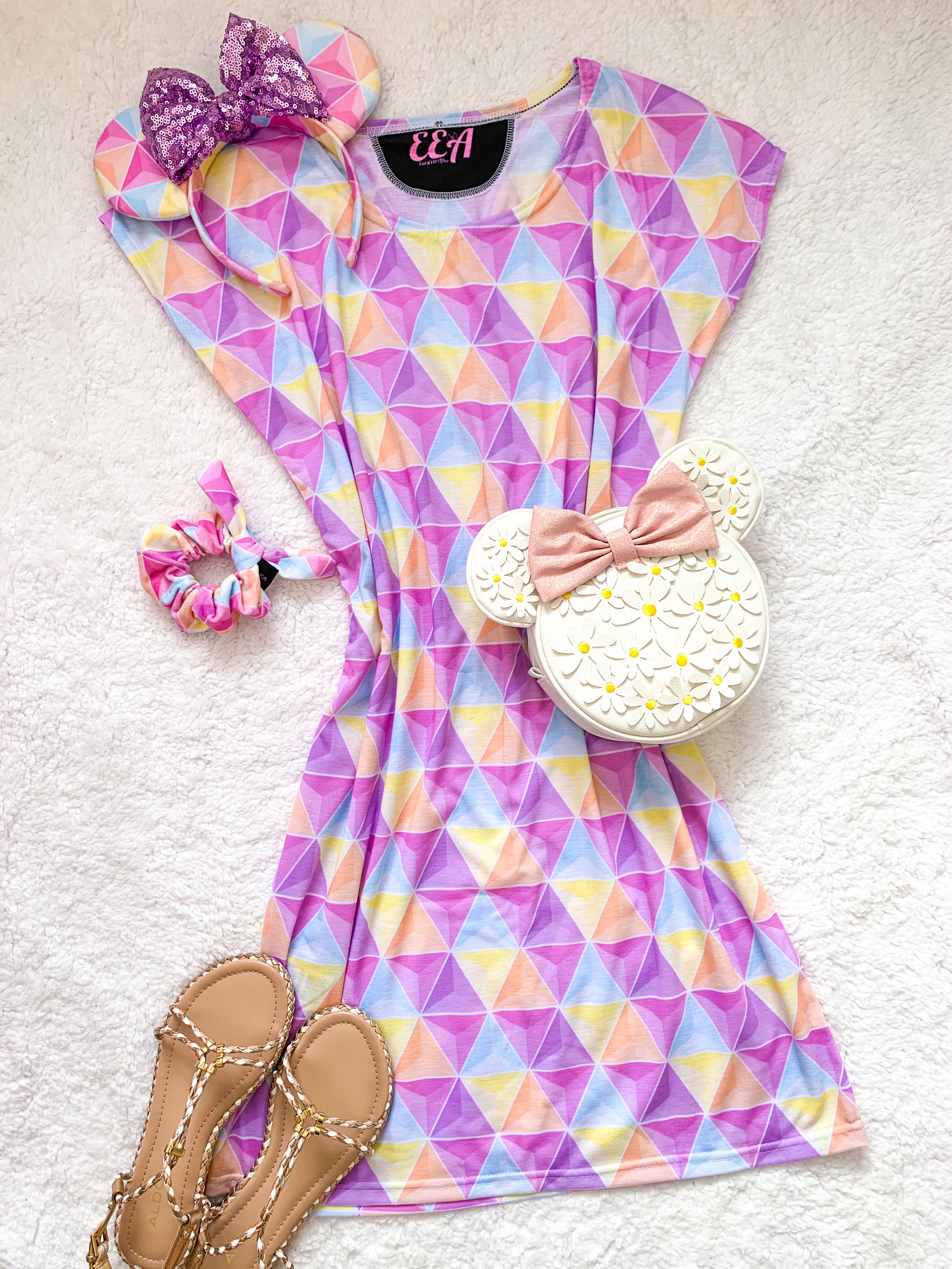 Disney Inspired Pastel Epcot Spaceship Earth Dress