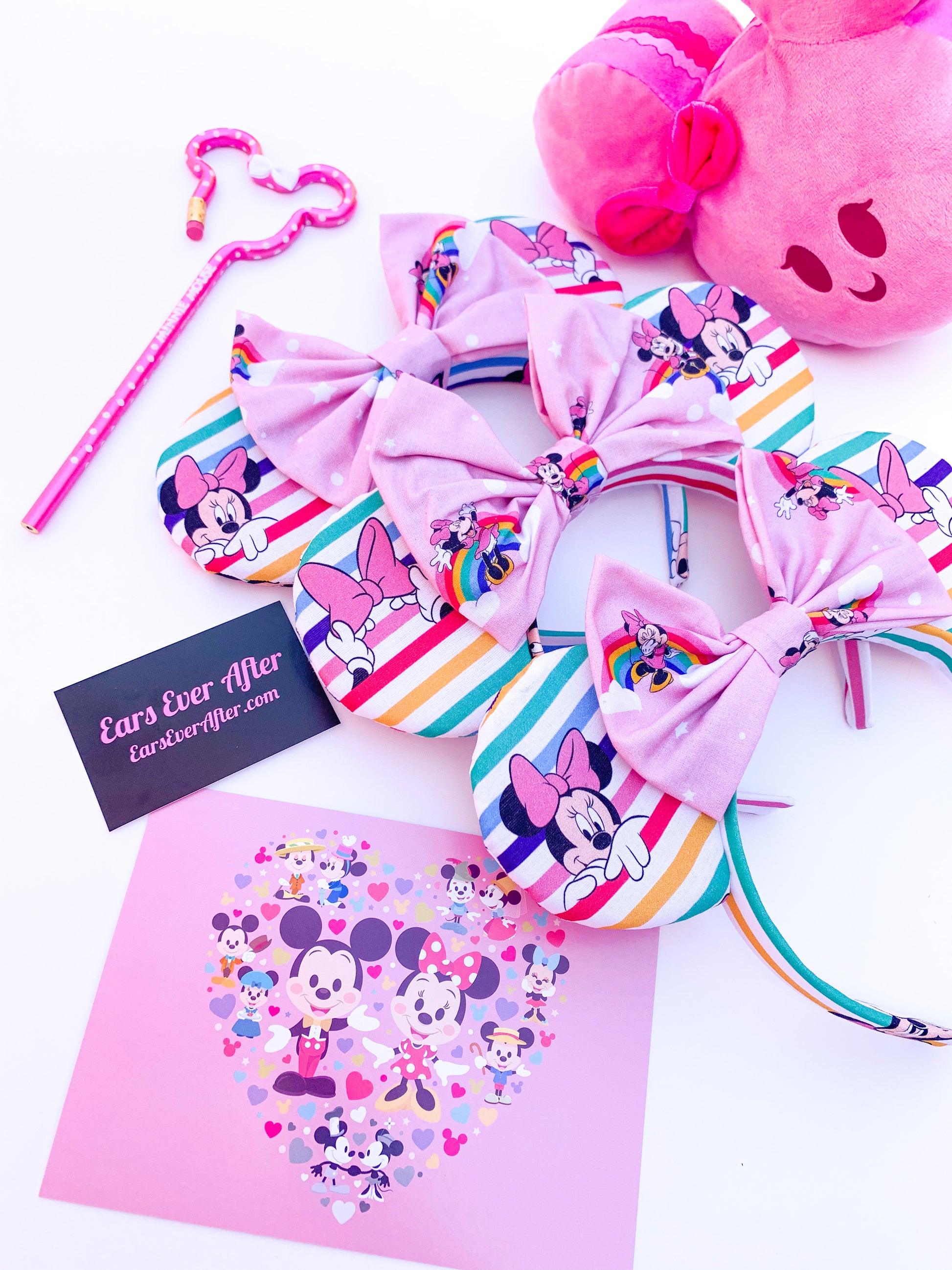Disney Inspired Rainbow Minnie Ears