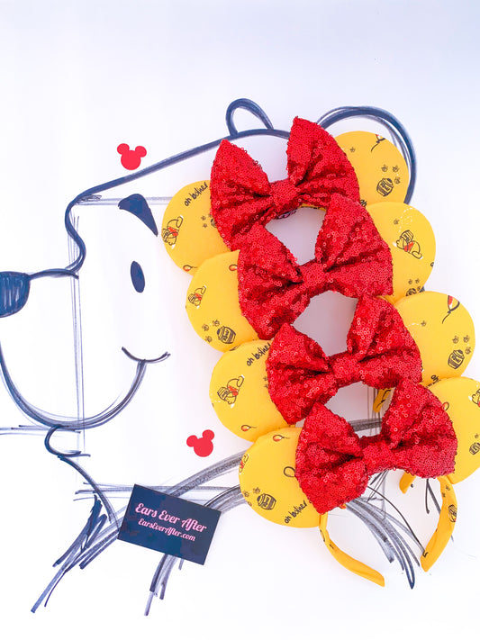 Disney Inspired Winnie the Pooh Print Ears