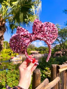 Disney Inspired Pink Sequin Ears