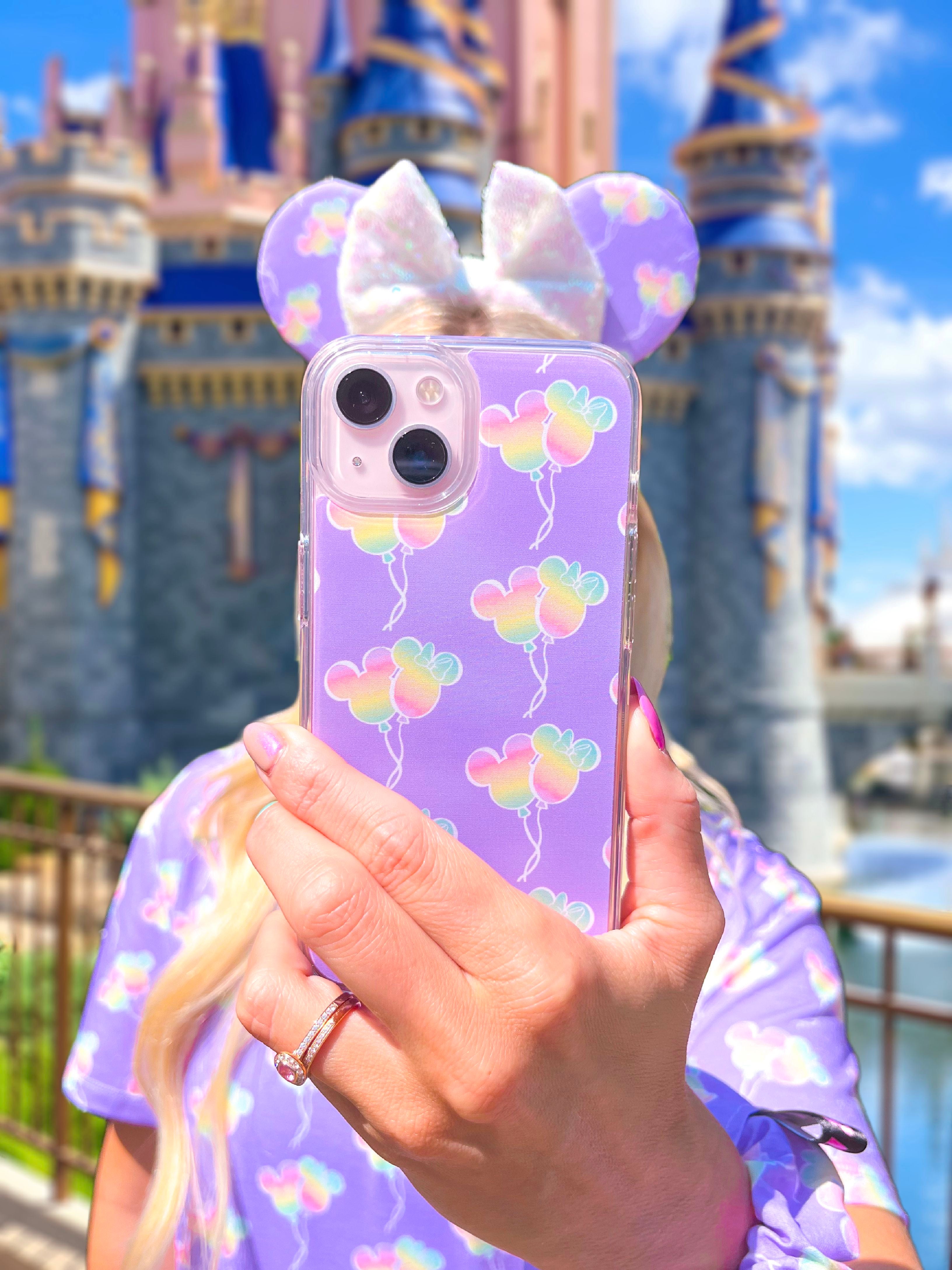 Disney Inspired Rainbow Mickey Balloons Phone Case