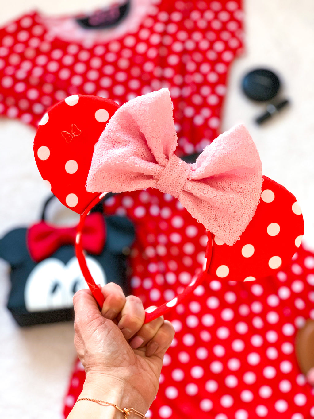 Disney Inspired Minnie Mouse Red Polka Dot Ears